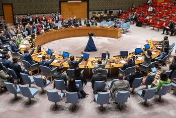 UN Security Council members vote and unanimously adopt resolution extending the mandate of the Multinational Security Support (MSS) mission in Haiti.