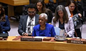 Bintou Keita, Special Representative of the Secretary-General and Head of the UN Organization Stabilization Mission in the Democratic Republic of the Congo (MONUSCO), briefs Security Council members on the situation in the country.