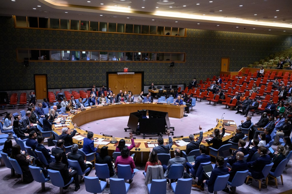 Security Council members vote on a draft resolution concerning a new gang suppression force in Haiti.