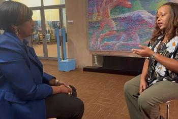 Katibu Mkuu wa Jumuiya ya Afrika Mashariki EAC, Veronica Nduva, akizungumza na Flora Nducha wa Idhaa ya Kiswahili ya Umoja wa Mataifa kandoni mwa Mjadala Mkuu wa UNGA80 jijini New York Marekani.