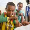 A boy receives a measles inoculation at a health centre in Ethiopia's Tigray region. (file)