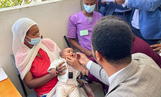 Ethiopia: Kampanye vaksinasi campak nasional mengintegrasikan intervensi penyelamatan hidup lainnya