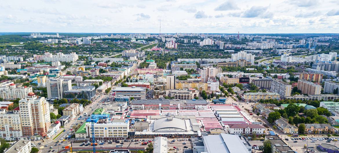 Cidade de Belgorod está localizada na Rússia, a leste da fronteira com a Ucrânia