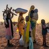 Personas refugiadas sudanesas recién llegadas a la ciudad fronteriza de Adré, al este de Chad.