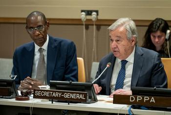 Secretary-General António Guterres addressing the Committee on the Exercise of the Inalienable Rights of the Palestinian People.
