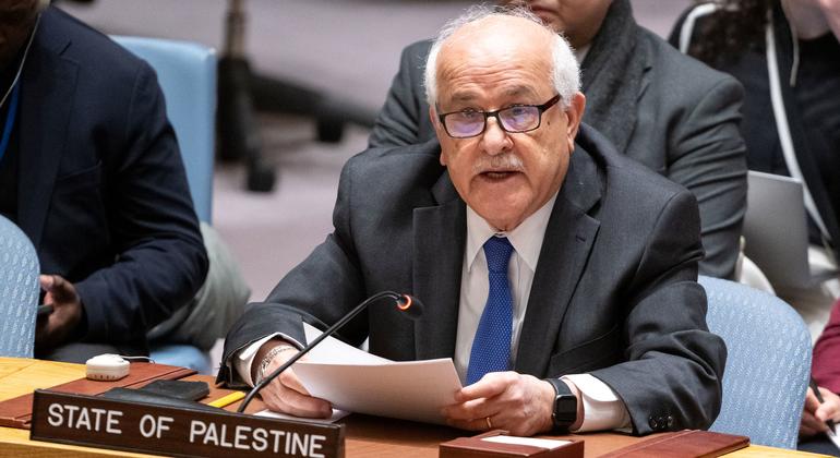 اقوام متحدہ میں فلسطین کی مبصر ریاست کے مستقل سفیر ریاض منصور۔