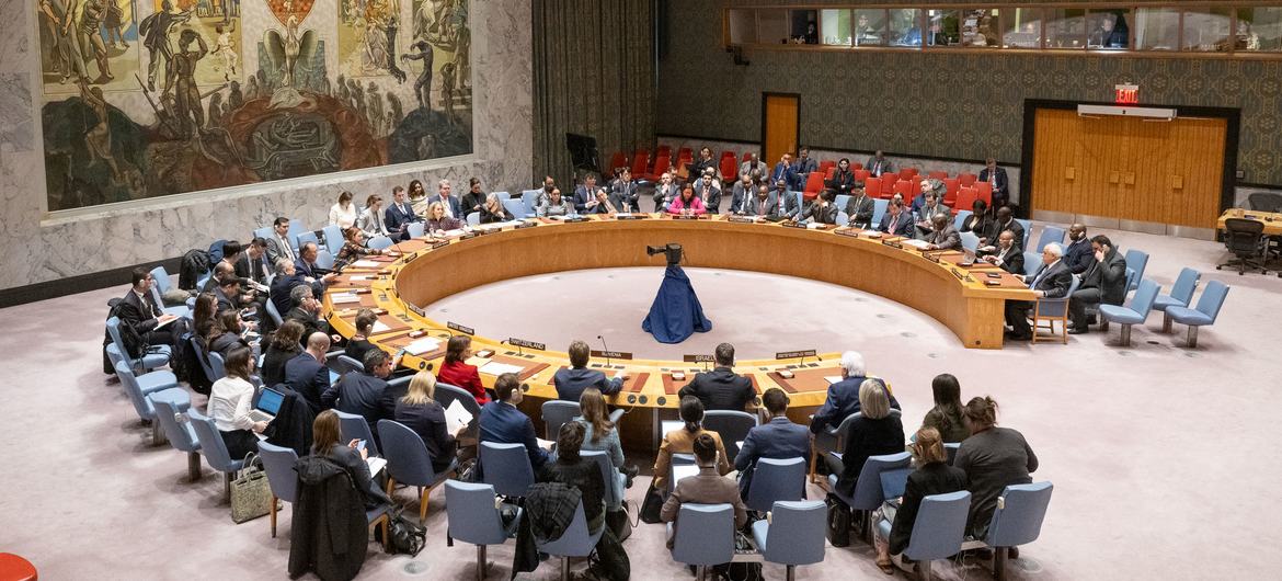 مجلس الأمن الدولي يعقد اجتماعا حول الوضع في الشرق الأوسط، بما فيه القضية الفلسطينية.