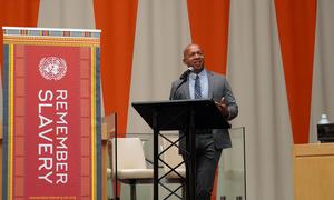 Bryan Stevenson, Founder and Executive Director of the Equal Justice Initiative, delivers his keynote lecture at the United Nations about Museums and the Transatlantic Slave Trade “Beyond Colonial Histories”.