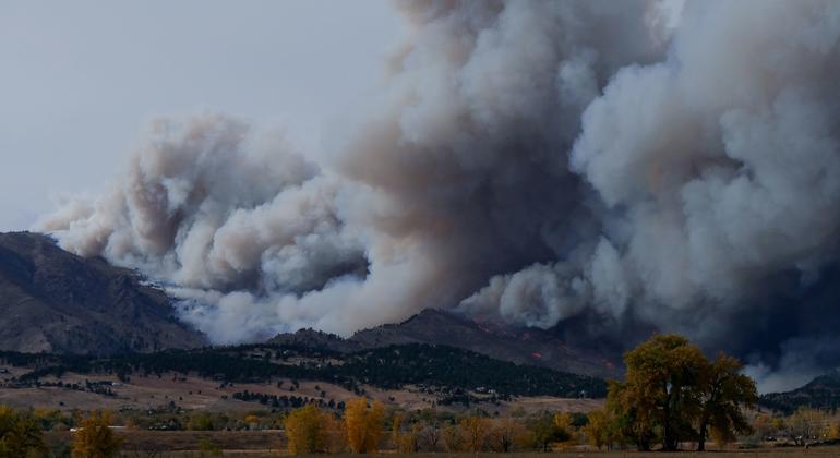 Un incendie de forêt fait rage dans le Colorado aux États-Unis.