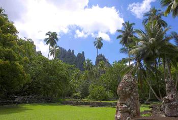 Nuku Hiva, tohua Hikokua, vallée de Hatiheu, îles Marquises.