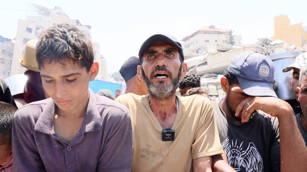 Bassam Abu Odeh fue desplazado de Beit Hanoun, en el oeste de la ciudad de Gaza.