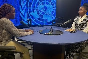 Kapwani Kavenuke kutoka Tanzania, mmoja wa washiriki wa mijadala ya Jukwaa la Vijana la Baraza la Umoja wa Mataifa la Masuala ya Kiuchumi na Kijamii (ECOSOC) limefanyika hivi majuzi katika Makao Makuu ya Umoja wa Mataifa jijini New York, akizungumza na S…