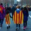 Празднование Национального дня Каталонии в Барселоне, Испания (фото из архива))