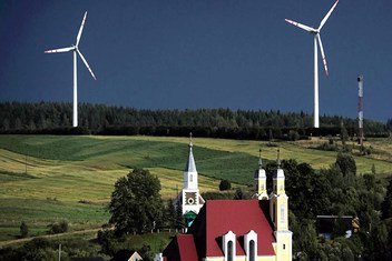 Harnessing the power of wind, wind turbines offer a clean and sustainable source of energy.