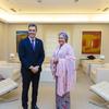 Durante su visita a España, la vicesecretaria general de la ONU, Amina Mohammed, se reunió con el presidente del Gobierno, Pedro Sánchez.
