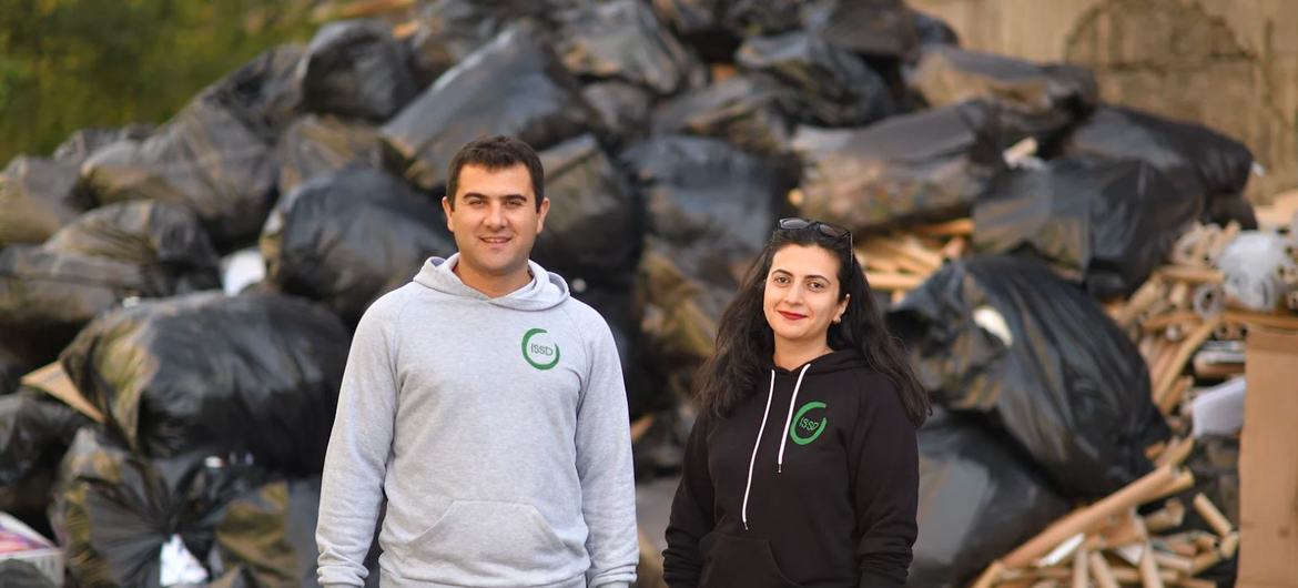 Мхитар и Ирина стали инициаторами проекта по раздельному сбору отходов в Ереване.