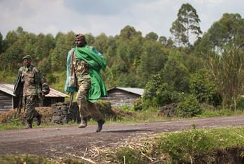 Des combattants du M23 se dirigent vers Goma en République démocratique du Congo.