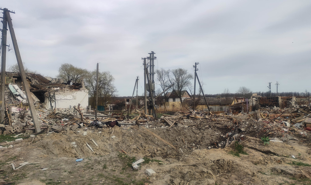 В пригороде Чернигова разрушена большая часть инфраструктуры.