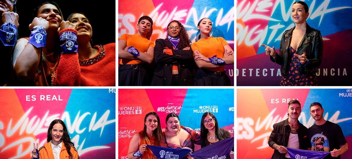 Artistas y activistas promueven la campaña “Es real. #EsViolenciaDigital”, noviembre 2025