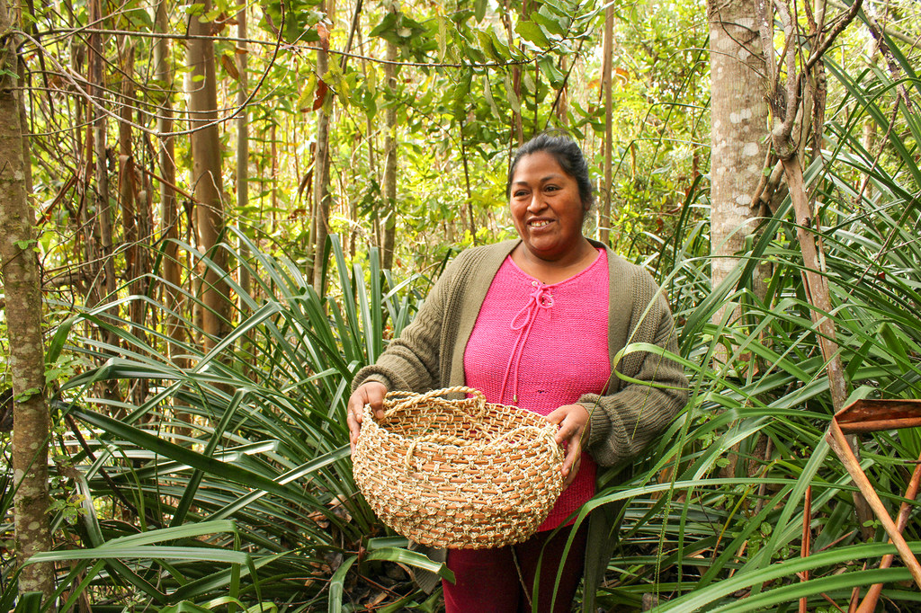 Mercedes Huincateo, una mujer del pueblo indígena Lafkenche Mapuche, conserva el tejido Pilwa como patrimonio cultural y medio de vida.