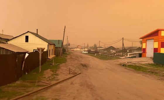 Пожар в якутском селе Ытык-Кюель в 2021 году.