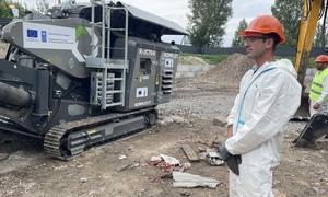Disassembling war-damaged buildings in Ukraine. 
