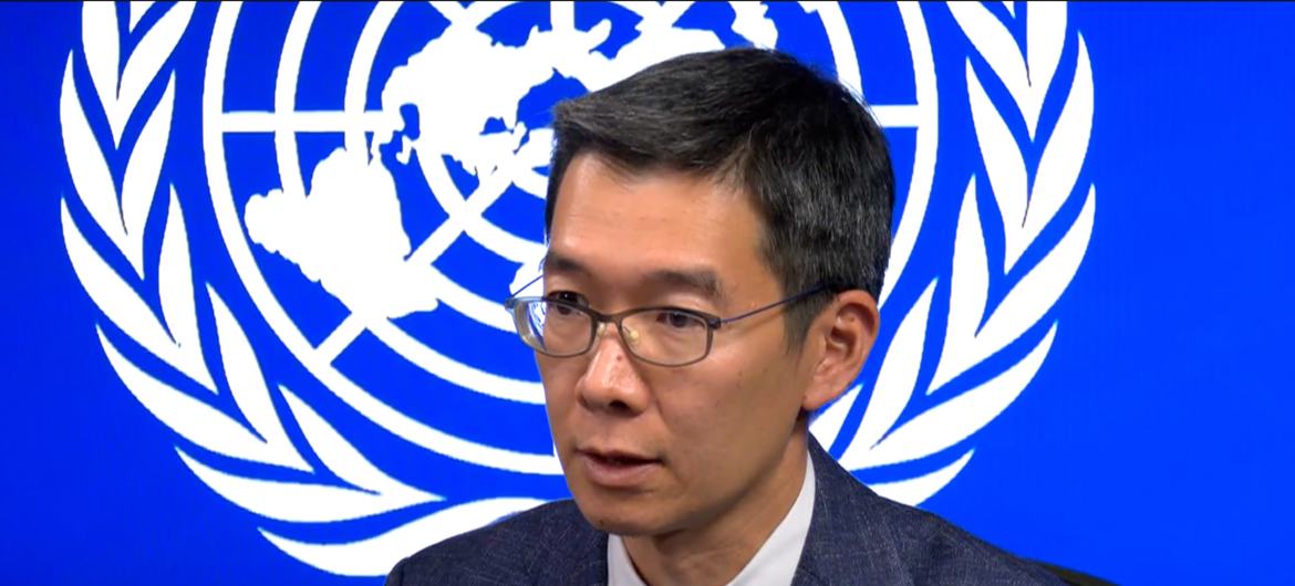 联合国秘书长在纽约举行的联合国安理会会议上发表讲话。