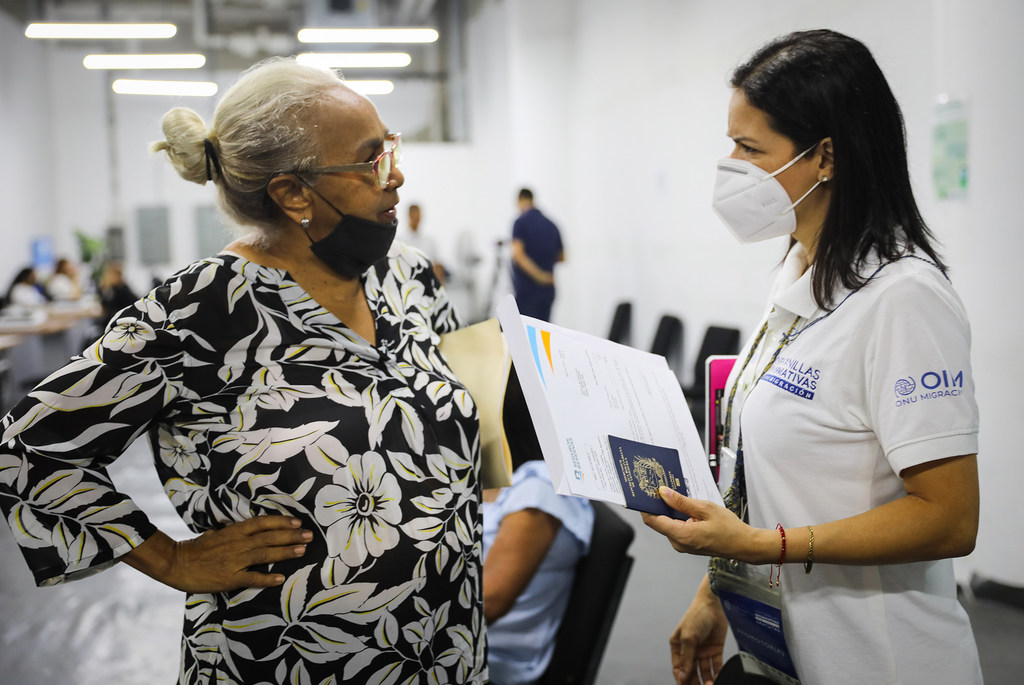 Yuleima Sagarra, promotora educativa de Caracas que ahora trabaja en el centro de orientación de Santo Domingo.