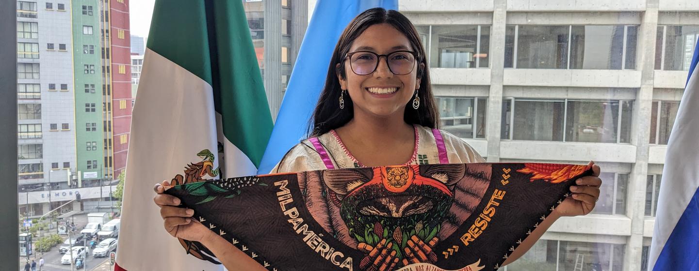 Mitzy Cortés representó a México y a la Red Futuros Indígenas en el Foro de la Juventud ECOSOC 2024.