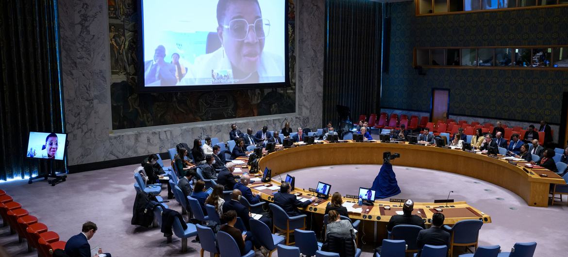 A wide view of the Security Council as it meets on the situation of piracy and armed robbery at sea in the Gulf of Guinea and its underlying causes. 