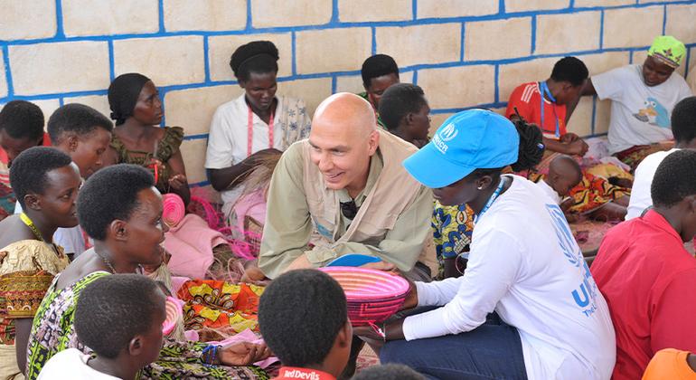 Volker Türk, Assistant High Commissioner for Protection visits Mahama refugee camp, in Rwanda.