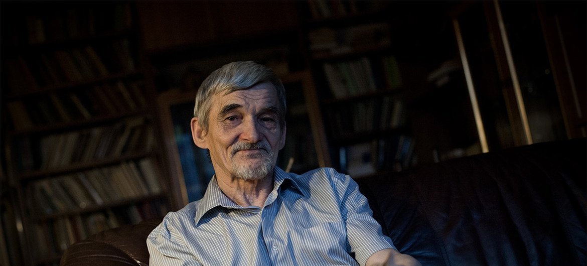 德米特里耶夫在俄罗斯卡累利阿共和国的家中（2018年图片）。