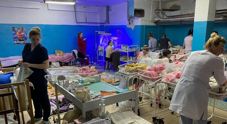Babies are cared for in a makeshift perinatal centre located in the basement of a medical complex in Saltivka, a residential district in Kharkiv, Ukraine.