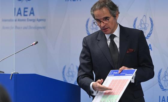 IAEA Director General Rafael Mariano Grossi briefs the press upon his return to Ukraine and Russia where he held talks with government officials.