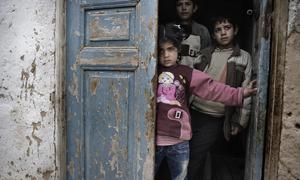 Niños en un barrio pobre de Líbano. (Foto de archivo)