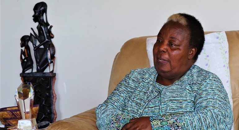 Balozi Gertrude Mongella, akihojiwa na Stella VUzo wa UNIC Dar es salaam (Picha Maktaba)
