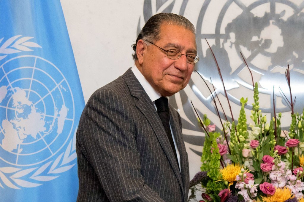 联合国第76任经社理事会主席、巴基斯坦常驻联合国代表阿克拉姆（Munir Akram）。