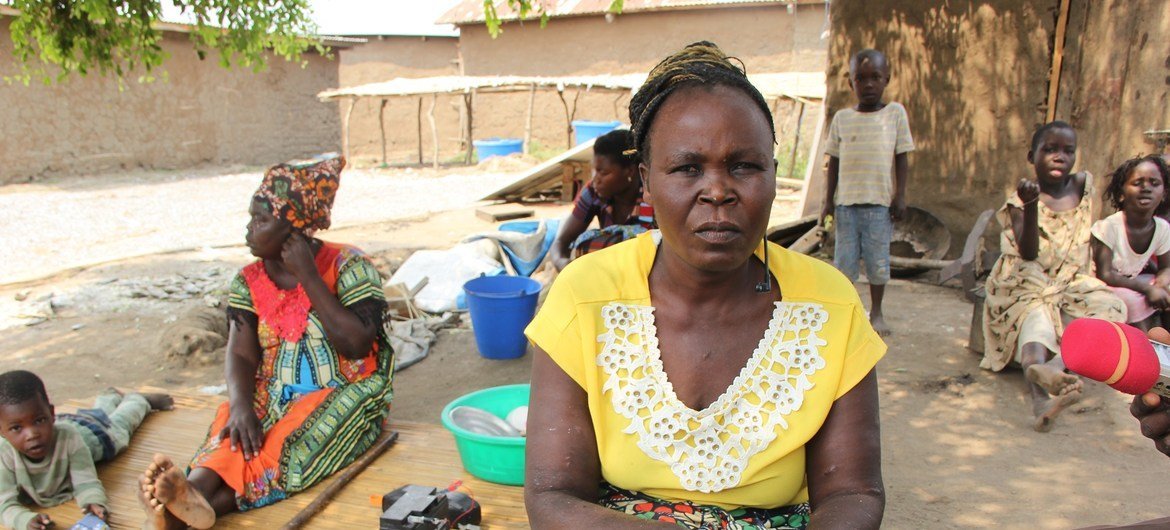 Nyanjura Nyangoma's family lost their home in the floods