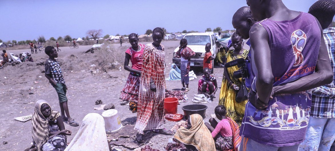 Market in Pibor town, South Sudan.