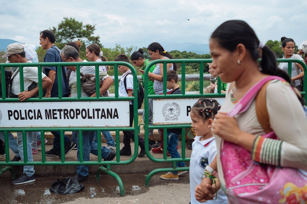 Des migrants en provenance du Venezuela arrivent à Cucuta, en Colombie.