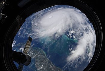 صورة للإعصار دوريان من محطة الفضاء الدولية. 2 سبتمبر 2019.