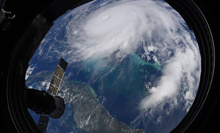 L'ouragan Dorian vu depuis la Station spatiale internationale le 2 septembre 2019.