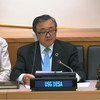 联合国主管经济和社会事务的副秘书长刘振民在联合国大会第74届会议第二委员会开幕式上讲话。（2019年10月2日）