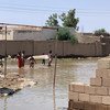 قرية متأثرة بالفيضانات في ولاية الخرطوم، السودان. 