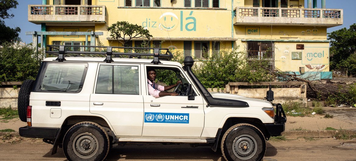 Luis Jose Faife, a driver for UNHCR, at work in Beira, Mozambique.