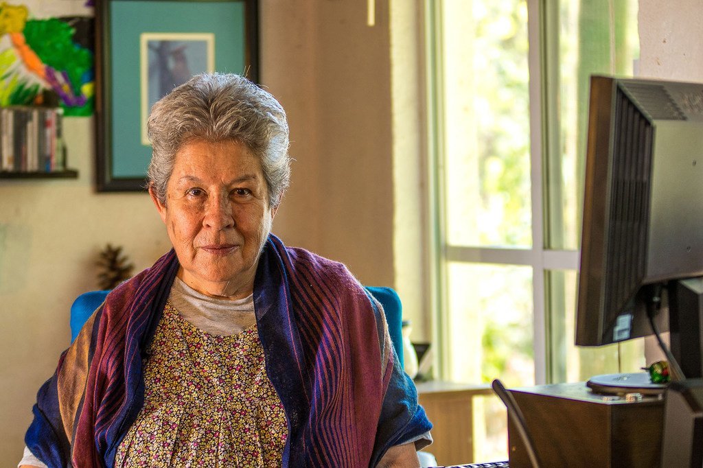 La maestra Martha Isabel Ruiz Corzo, mejor conocida como Pati por los habiitantes de la Sierra Gorda.