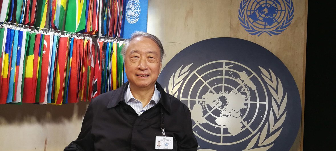 “世界自然保护联盟”主席章新胜接受联合国新闻采访