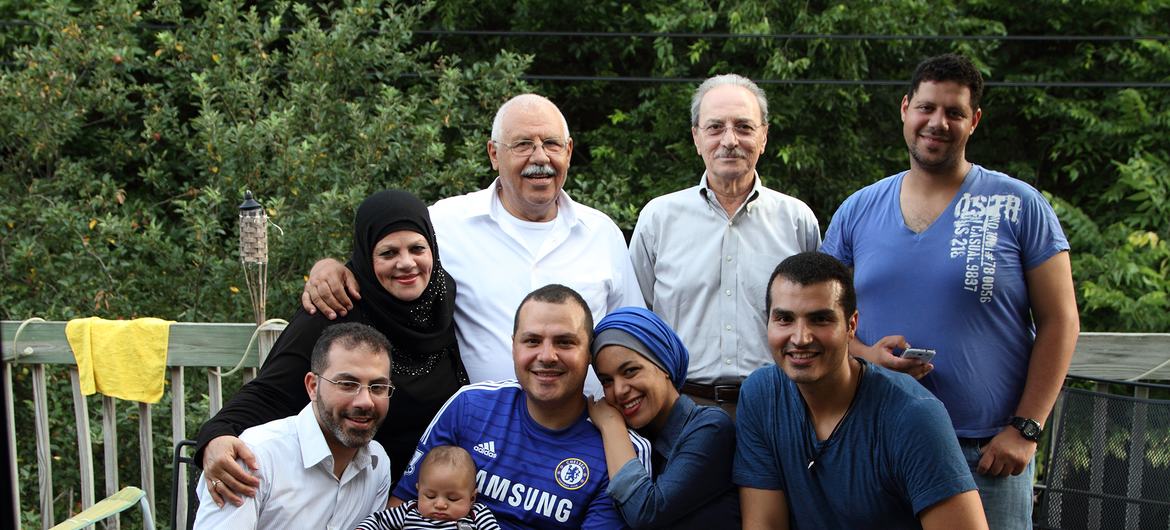 Loay Elbasyouni avec sa famille.