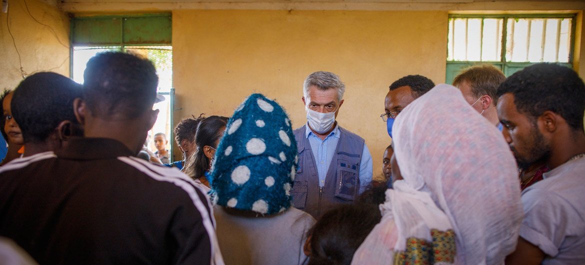 Filippo Grandi visitou assentamento de Mai-Aini em Tigray