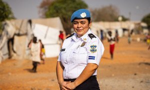 Martina Sandoval, UNPOL officer from El Salvador, serving in UNMISS, the United Nations Mission in South Sudan.